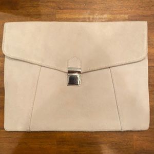 Envelope suede clutch